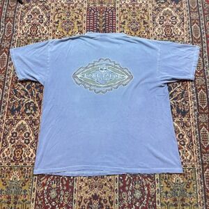 VTG 90s Yesterdays Lake Tahoe Nevada Graphic T Shirt XL Blue Cotton Made USA